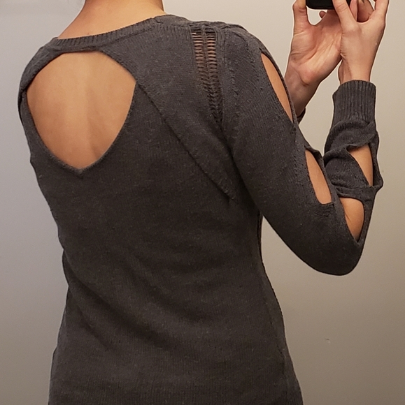 One Grey Day - Cutout Sweater - Picture 1 of 8